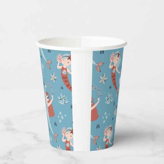マーメイド海シー子供の誕生日パーティー 紙コップ (左)