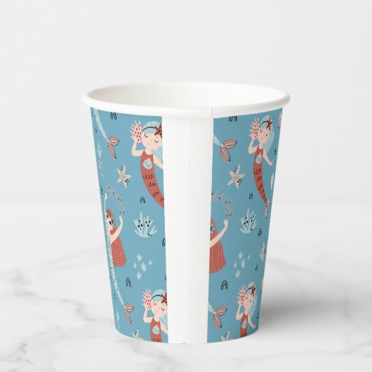 マーメイド海シー子供の誕生日パーティー 紙コップ (右)