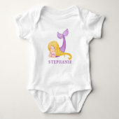 マーメイド海ベビーシャワー ベビーボディスーツ (正面)