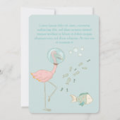 マーメイド海ボーイ招待状ブルーベイビーシャワー 招待状 (裏面)