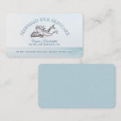 マーメイド海ロゴ手作りスキンカオーガニックール 名刺 (正面/裏面)