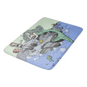 マーメイド海岸可愛い漫画ビーチのチャイルドアート バスマット (アングル)