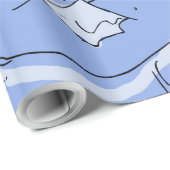 マーメイド海岸可愛い漫画ビーチのチャイルドアート ラッピングペーパー (ロールコーナー)