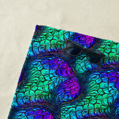 マーメイド渦巻形のアクアはかりで測ブルーパープルピンク ビーチタオル (インサイチュ)