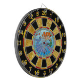 マーメイド漫画海水中イルカ芸術作品 ダーツボード (正面左)