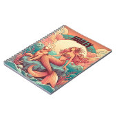 マーメイド犬の恋人のノートパーソナライズされたジャーナル ノートブック (左側)