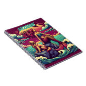 マーメイド犬の恋人のパーソナライズされた日記ノート ノートブック (右側)