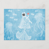 マーメイド猫アイシー王女はがき ポストカード (正面)
