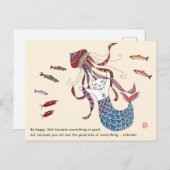 マーメイド猫 ポストカード (正面/裏面)