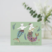 マーメイド猫 ポストカード (スタンド正面)