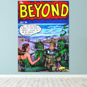 マーメイド王国の向こうのヴィンテージ漫画 キャンバスプリント (インサイチュ (ウッドフロア))