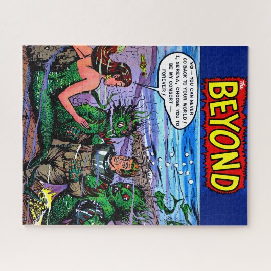 マーメイド王国の向こうのヴィンテージ漫画 ジグソーパズル (横)