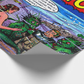 マーメイド王国の向こうのヴィンテージ漫画 ラッピングペーパー (角)