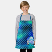 マーメイド真珠はかりで測とブルーID600 エプロン (着用した状態)