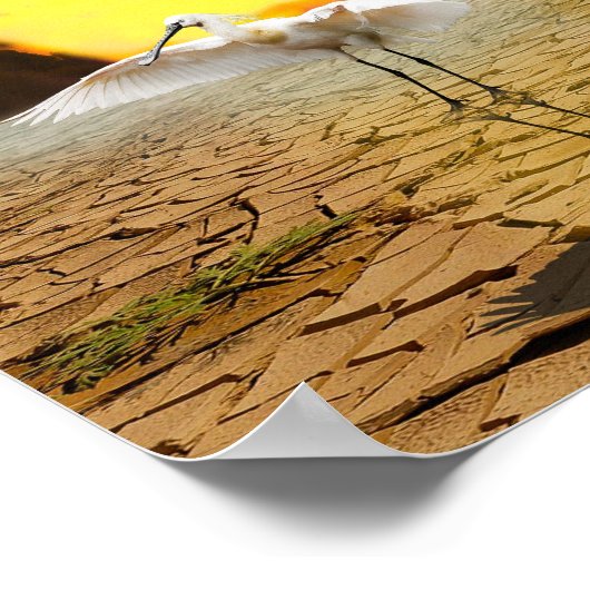 マーメイド砂漠ファンタジーアートポスター ポスター (角)