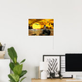 マーメイド砂漠ファンタジーアートポスター ポスター (ホームオフィス)