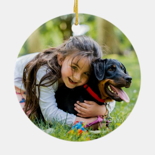 マーメイド私は良い女の子の写真クリスマス セラミックオーナメント (裏面)