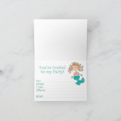 マーメイド第4誕生日招待状 招待状 (内部)