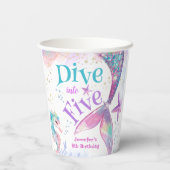 マーメイド第5誕生日ダイブインファイヴ紙 紙コップ (裏面)