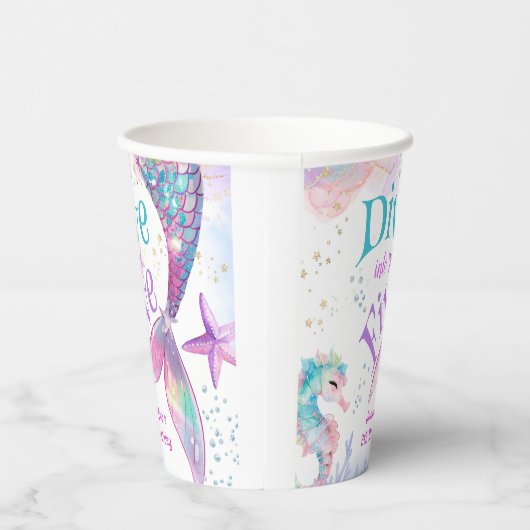 マーメイド第5誕生日ダイブインファイヴ紙 紙コップ (右)
