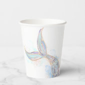 マーメイド紙カップ、マーメイド誕生日の装飾 紙コップ (裏面)