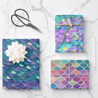 マーメイド素晴らしテールコレクション ラッピングペーパーシート