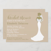 マーメイド結婚のガウンの古いブライダルシャワーの招待 招待状 (正面/裏面)