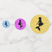 マーメイド結婚の黄色いピンクの緑の青 コンフェッティ (裏面)