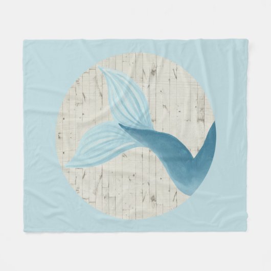 マーメイド絵を描コレクション フリースブランケット (正面(横))