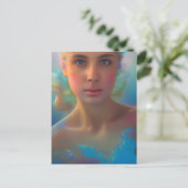 マーメイド絵画のはがき ポストカード (スタンド正面)