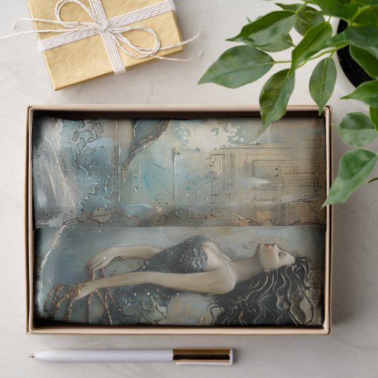 マーメイド絵画の混合メ動揺してディアデコペ 薄葉紙 (ギフト)