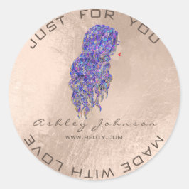 マーメイド美しいグリッターラッシュメイクアップヘアドレッサー ラウンドシール