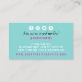 マーメイド航海のオンいかり水彩ソーシャルメディア 名刺 (裏面)