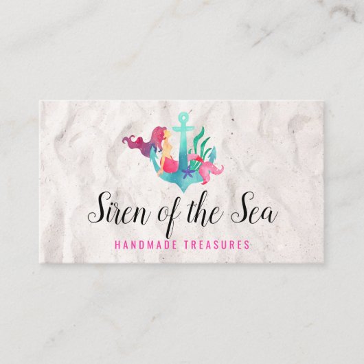 マーメイド航海のオンいかり水彩ソーシャルメディア 名刺 (正面)