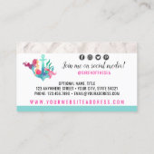 マーメイド航海のオンいかり水彩ソーシャルメディア 名刺 (裏面)