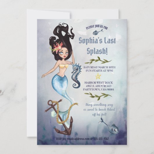 マーメイド航海のバチェロレッテ招待状 招待状 (正面)