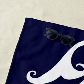 マーメイド航海の沿岸海軍ブルーホワイト ビーチタオル (インサイチュ)