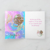 マーメイド航海の誕生日カード カード (内部)