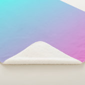 マーメイド色グラデーション紫色のピンクのアクアグラデーション シェルパブランケット (3/4)