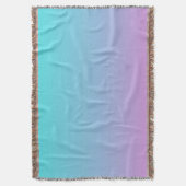 マーメイド色グラデーション紫色のピンクのアクアグラデーション スローブランケット (正面縦)
