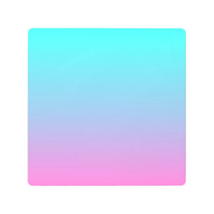 マーメイド色グラデーション紫色のピンクのアクアグラデーション メタルプリント