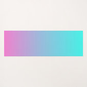 マーメイド色グラデーション紫色のピンクのアクアグラデーション ヨガマット (裏面(横))