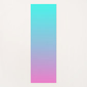 マーメイド色グラデーション紫色のピンクのアクアグラデーション ヨガマット (正面)