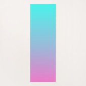 マーメイド色グラデーション紫色のピンクのアクアグラデーション ヨガマット (裏面)