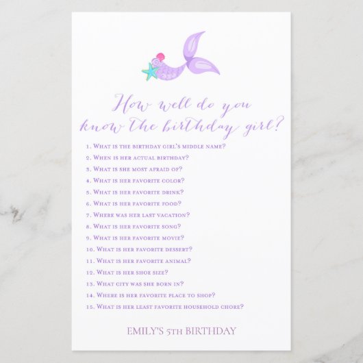 マーメイド誕生日の女の子を知ってるか (正面)