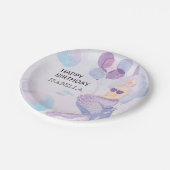 マーメイド誕生日アドベンチャー ペーパープレート (アングル)