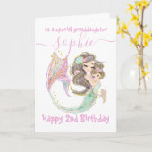 マーメイド誕生日アンダーザシーズ カード (黄色い花)
