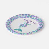 マーメイド誕生日アンダーザシーパーティー ペーパープレート (アングル)