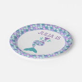 マーメイド誕生日アンダーザシーパーティー ペーパープレート (アングル)