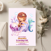 マーメイド誕生日アンダーザシーパーティー 招待状